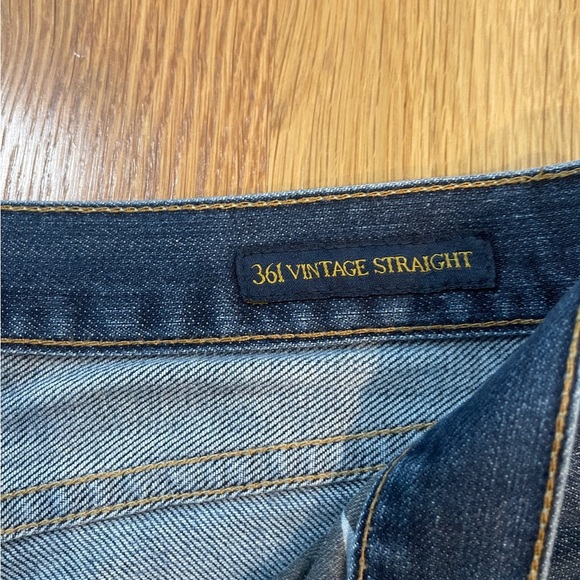 Lucky Brand 361 Vintage Straight Medium Wash Men's Classic Blue Jeans 34x34 - Picture 6 of 11